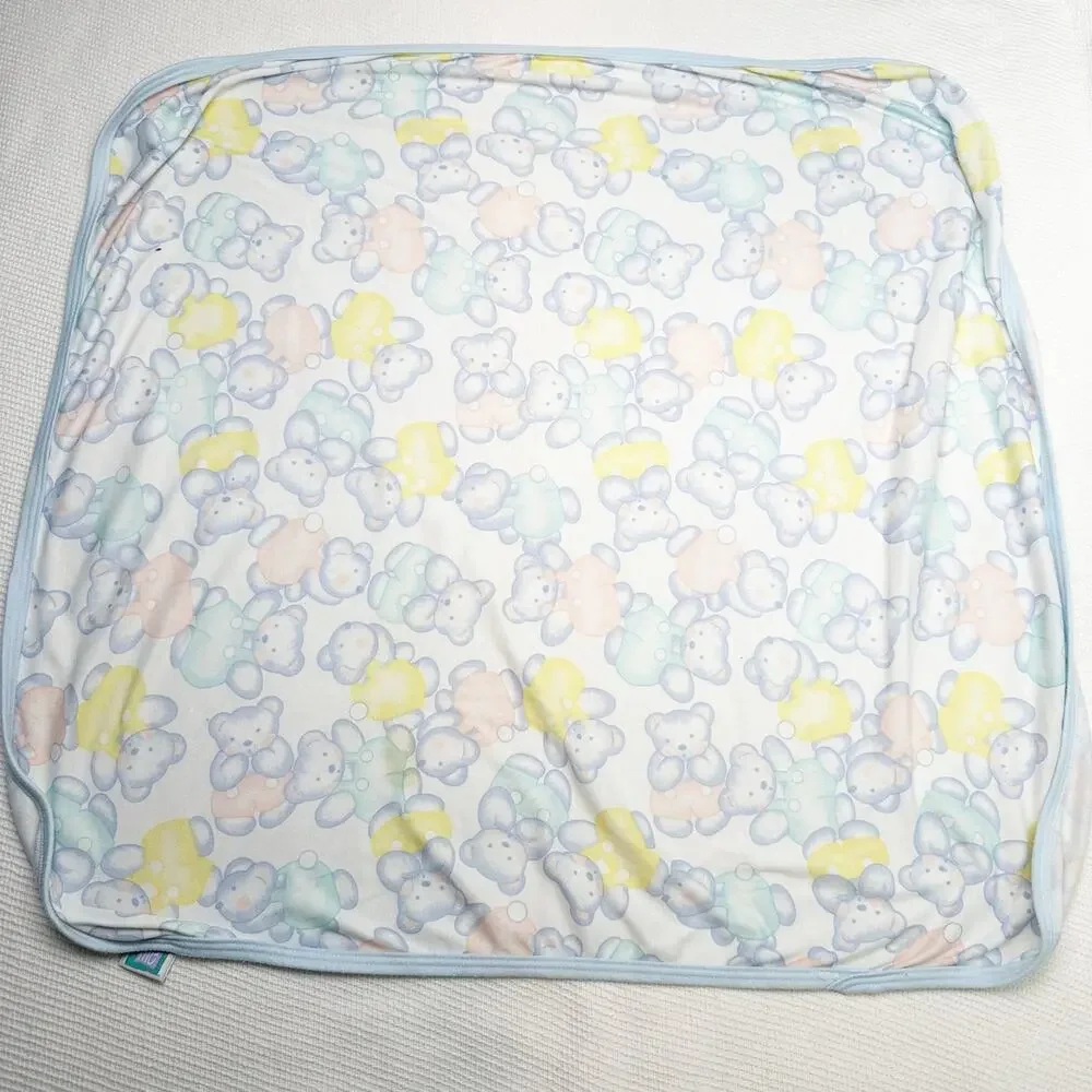 Vintage Little Me baby blanket with pastel bears